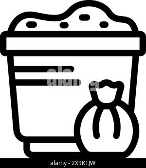 Vector illustration of a popcorn bucket and drink, perfect for cinemathemed designs Stock Vector