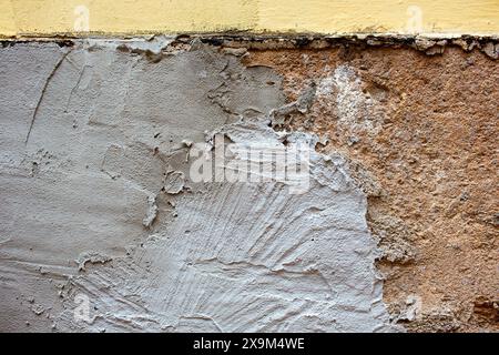 Partially Rendered Wall Stock Photo