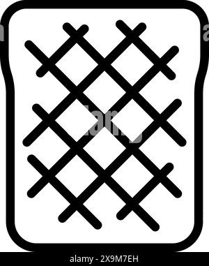 Simplistic monochrome icon featuring a grid or lattice design, ideal for various graphic uses Stock Vector