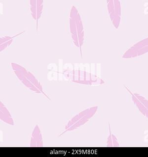 Bird Feathers seamless pattern texture design element Stock Vector