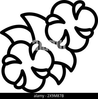 Simplistic line drawing of pansy flowers suitable for digital and print designs Stock Vector