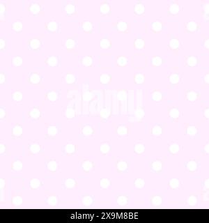 Polka Dot pattern, seamless texture pink and white pattern Stock Vector