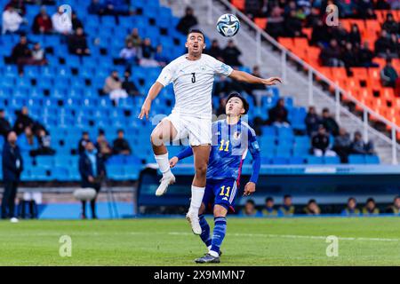 Mendoza, Argentina. 27th May, 2023. Estadio Mendoza Mendoza, Argentina - May 27: Or Israelov of Israel heads the ball during FIFA U-20 World Cup Argentina 2023 Group C match between Japan and Israel at Mendoza Stadium on May 27, 2023 in Mendoza, Argentina. (Photo by SPP) (Eurasia Sport Images/SPP) Credit: SPP Sport Press Photo. /Alamy Live News Stock Photo