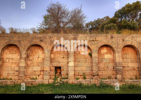 Rhodes town ancient amphitheatre. Rhodes, Greece Stock Photo - Alamy
