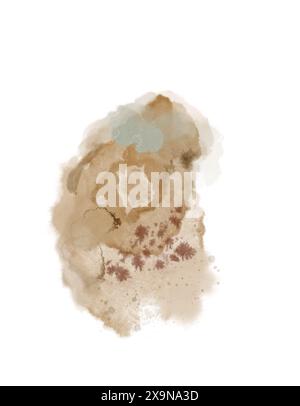 Muted abstract painting in pastel colors. 3D rendering Stock Photo Alamy