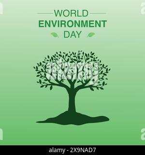 world environment day june 5th modern creative banner, design concept, social media template Stock Vector