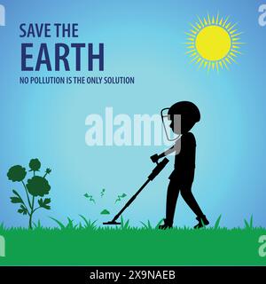world environment day june 5th modern creative banner, design concept, social media template Stock Vector