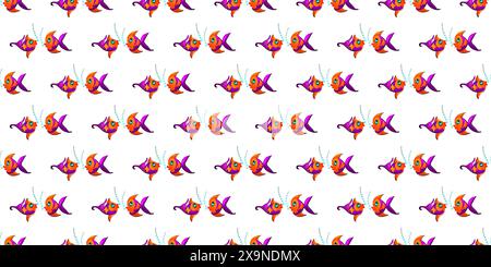 Expandable Pattern of Birds, Fish and pets Decoration Stock Vector