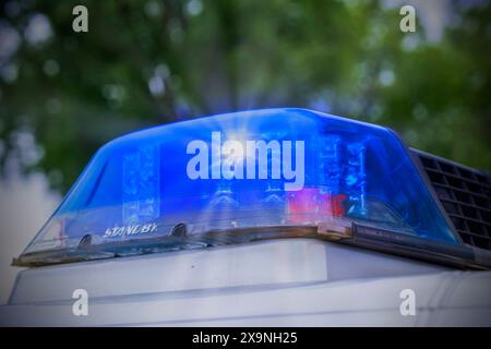 Police car in action Stock Photo