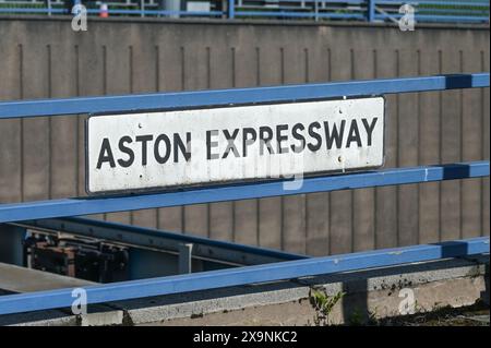 Birmingham, UK. 02nd June, 2024. A38M Aston Expressway, Birmingham, June 2nd 2024 - Birmingham's A38M Aston Expressway which connects the city to the M6 North and South at Spaghetti Junction was closed on Sunday (June 2nd) morning after a serious 3-vehicle collision. The crash happened close to the famous road network, closing all 7 lanes in and out of the city. The motorway does not have a central reservation barrier and usually has a closed lane to protect drivers from accidents. Two of the vehicles involved had the rear of the chassis completely crumpled in. Credit: Stop Press Media/Alamy L Stock Photo