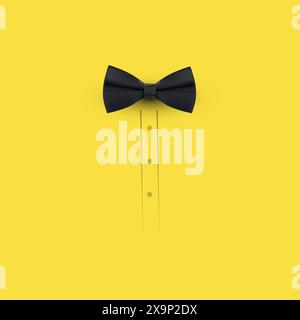 Father's Day creative typography logo lettering symbol of love care with Dad and children, Pure relation with father concept for corporate tie bow Stock Vector