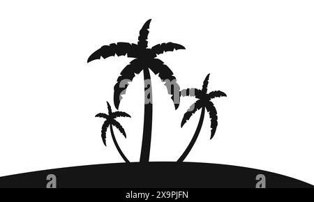 Palm Tree Vector And Silhouette Collection. Stock Vector