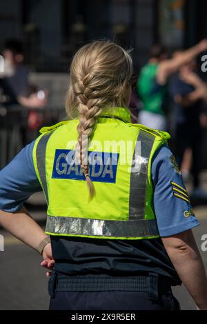 Irish police vehicles described, garda while working, Limerick, Ireland,05,05,2024 Stock Photo