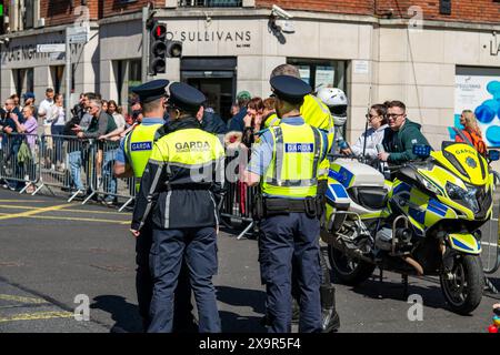 Irish police vehicles described, garda while working, Limerick, Ireland,05,05,2024 Stock Photo