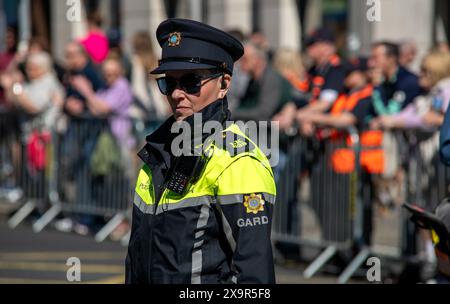 Irish police vehicles described, garda while working, Limerick, Ireland,05,05,2024 Stock Photo