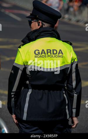 Irish police vehicles described, garda while working, Limerick, Ireland,05,05,2024 Stock Photo