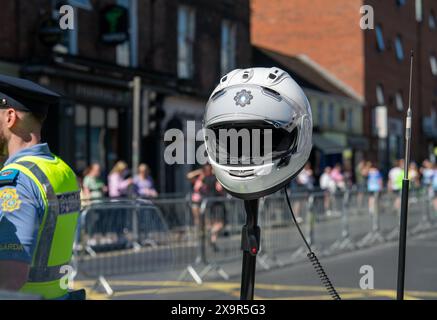 Irish police vehicles described, garda while working, Limerick, Ireland,05,05,2024 Stock Photo