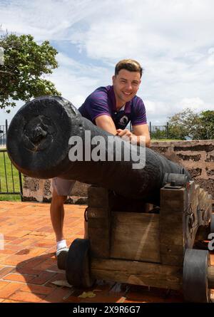 Bridgetown, Barbados. 02nd June, 2024. The Scotland team have arrived in Bridgetown, Barbados and prepare to take on England on Tuesday 4th June in their opening match of the 2024 ICC T20 World Cup Credit: Ian Jacobs/Alamy Live News Stock Photo