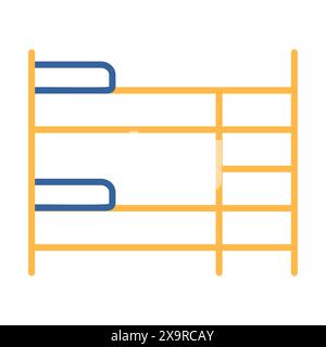 Bunk bed vector icon. Graph symbol for furniture, web site and apps design, logo, app, UI Stock Vector