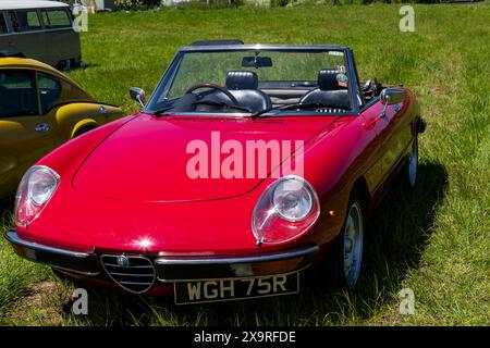 Red Alpha Romeo convertible at Hanley car meet Stock Photo - Alamy