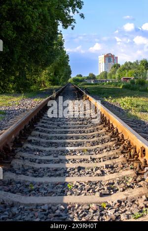 The road goes into the distance Stock Photo