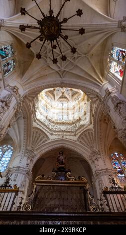 interior of cathedral of Burgos in Spain Stock Photo