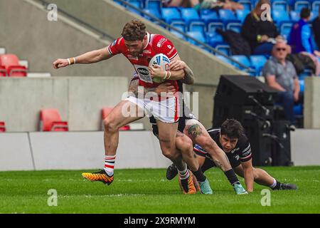 Ethan Ryan of Salford Red Devils during the Betfred Super League Round ...