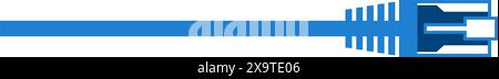 An ethernet, LAN or WAN patch cable with RJ45 connector in vector Stock Vector