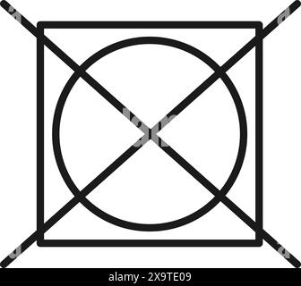 Do not tumble dry icon symbol for laundry care in vector Stock Vector