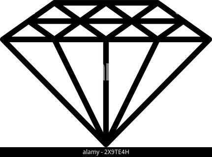 A diamond gem stone icon for expensive jewellery in vector Stock Vector