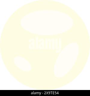 Simple full moon with craters in vector Stock Vector