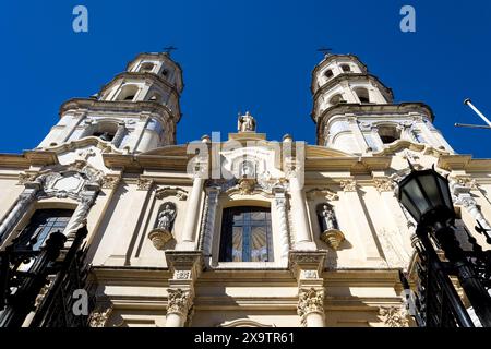 View of the Church of San Pedro González Telmo, a Catholic church built in 1734, located in the San Telmo neighborhood in Buenos Aires, Argentina. Stock Photo