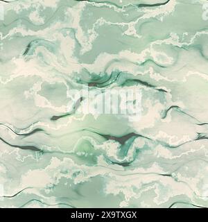 Abstract digitally created marble texture, seamless background. Stock Photo