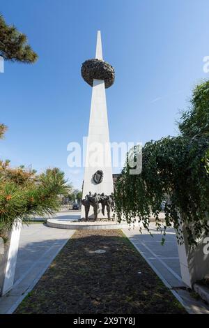 Bucharest, Romania. May 25, 2024. view of the Rebirth Memorial in the city center Stock Photo