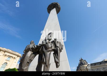 Bucharest, Romania. May 25, 2024. view of the Rebirth Memorial in the city center Stock Photo