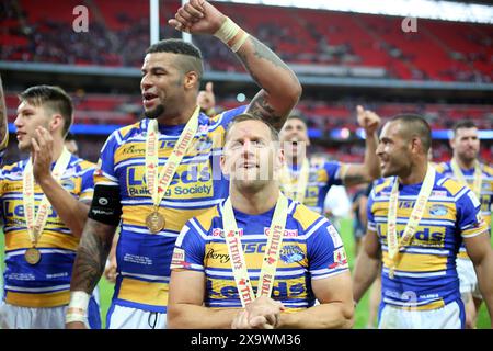 Pic shows: Rob Burrow seen here  after winning   Rugby League Challenge Cup Final Leeds Rhinos v Castleford. 2014     Pic gavin rodgers/pixel8000 Stock Photo