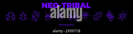 Neo tribal design elements collection. Stock Vector