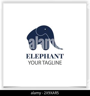 Vector elephant logo design template Stock Vector