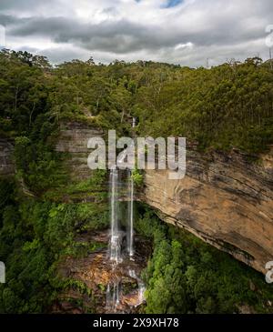 Katoomba Cascades at the Scenic World resort in the Blue Mountains of New South Wales in Australia. Stock Photo