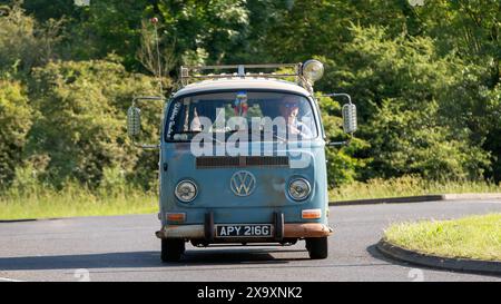 1969 blue Volkswagen Camper Van Stock Photo - Alamy