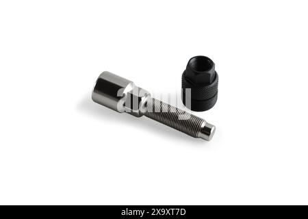 Puller for pedal cranks. Close-up. Isolated on white background. Stock Photo