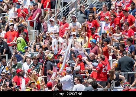 Washington, United States Of America. 02nd June, 2024. The D.C. Defenders lost to the Arlington Renegades 32-31 in Audi Field in Washington, DC, on June 2, 2024, in the season finale of the 2024 UFL season. (Photo by Zach Brien/Sipa USA) Credit: Sipa USA/Alamy Live News Stock Photo