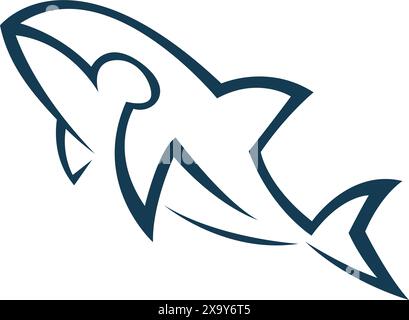 Orca whale icon logo design template Stock Vector