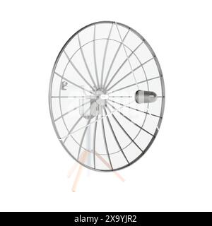 A 3D illustration of a compact fan on a white backdrop Stock Photo