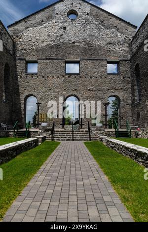 St. Raphael’s Ruins is the site of the earliest Roman Catholic churches in Canada. St. Raphael’s Ontario Canada Stock Photo