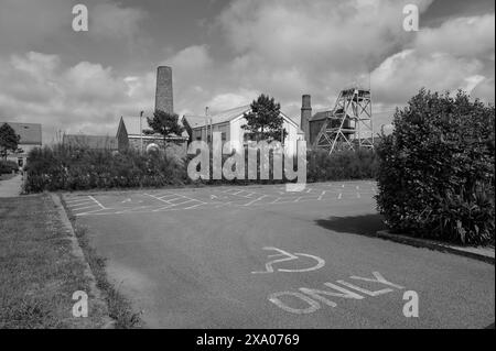 HEARTLANDS POOL CAMBORNE WORLD HERITAGE SITE MINING ENGINE HOUSE Stock Photo