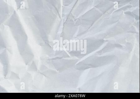 Wrinled white paper background macro close up view Stock Photo