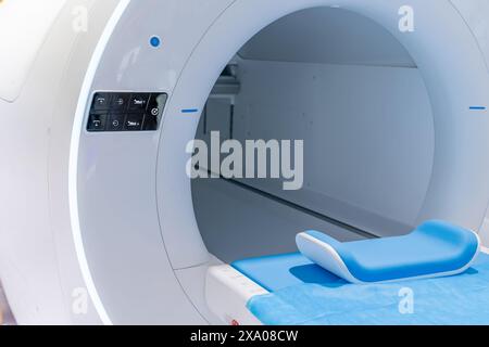 close up view of modern MR medic device with details. medical concept. Stock Photo