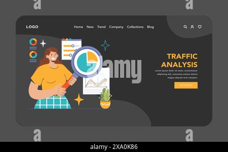 Conversion Rate Optimization set. Experts analyzing website performance ...