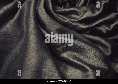 A gray silk fabric background Stock Photo